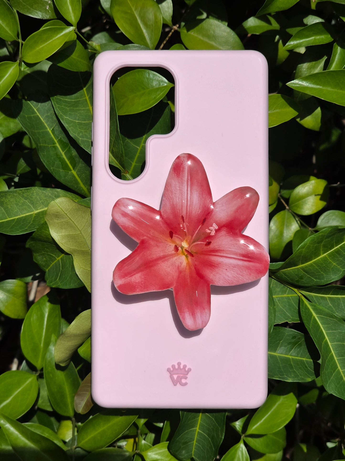 Light Pink Lily flower phone grip