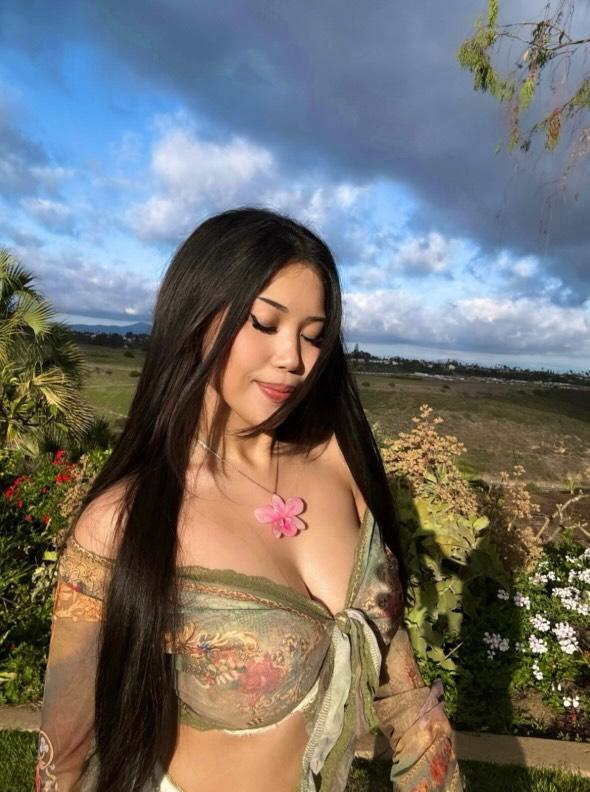 Real Pink Orchid Flower Necklace