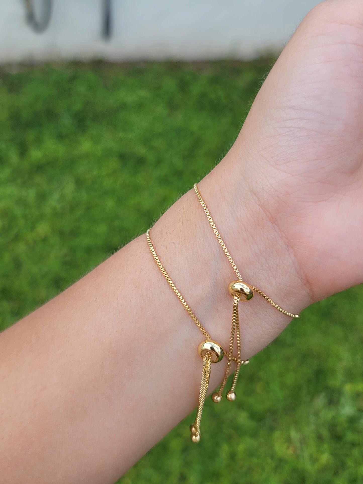 Real Mini Flower Adjustable 18K Gold Plated Bracelets