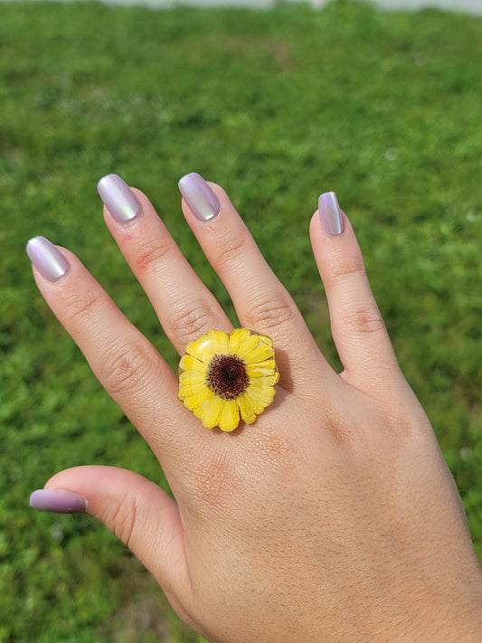 Real Sunflower Ring
