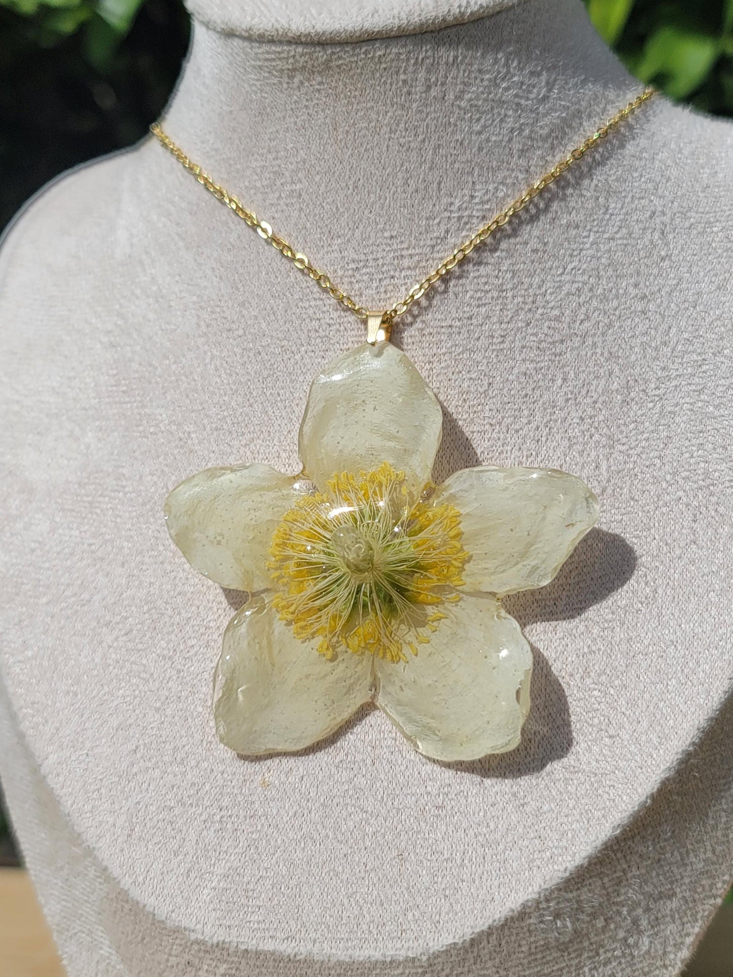 Real Helleborus Niger Flower Necklace