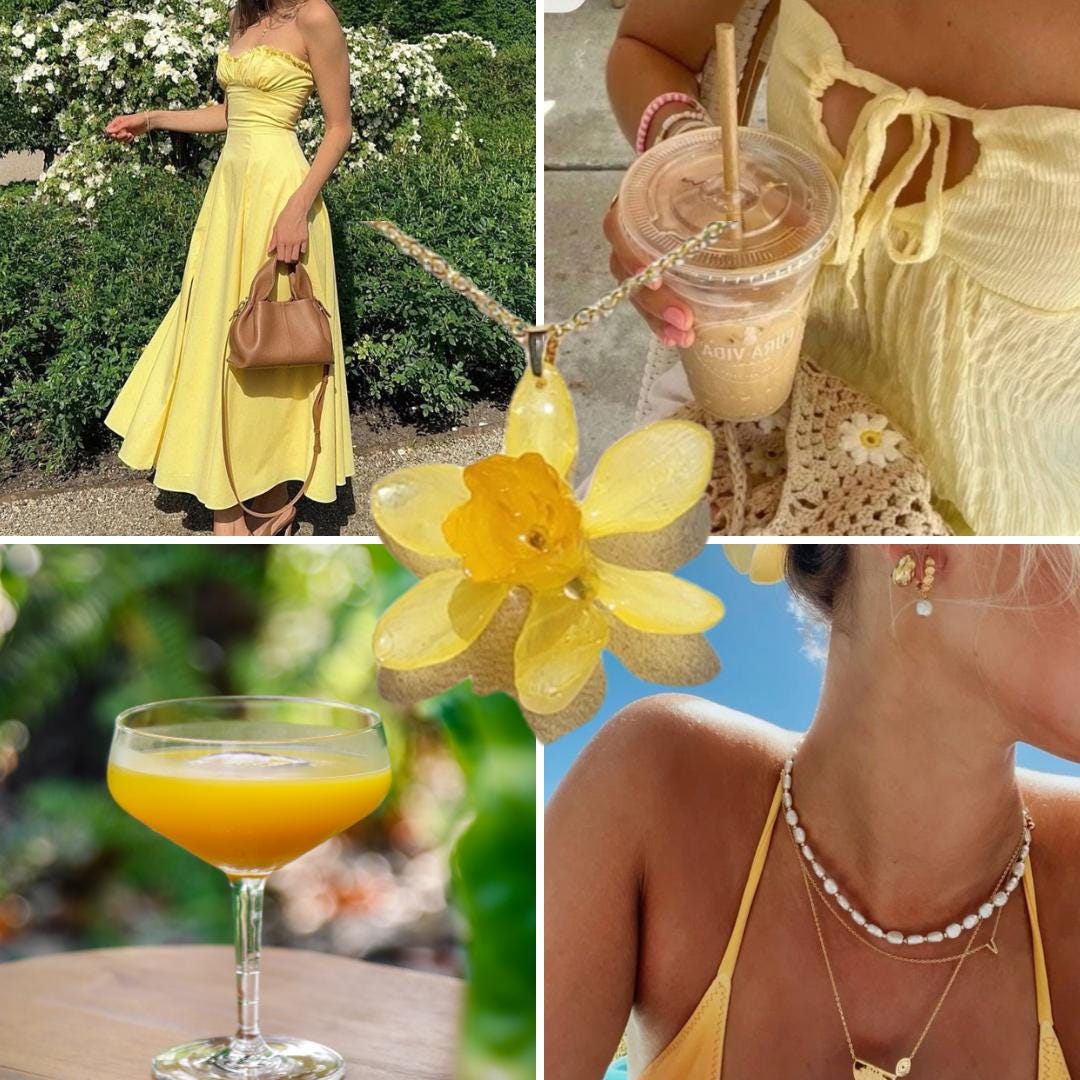 Bright Yellow Real Daffodil Flower Necklace