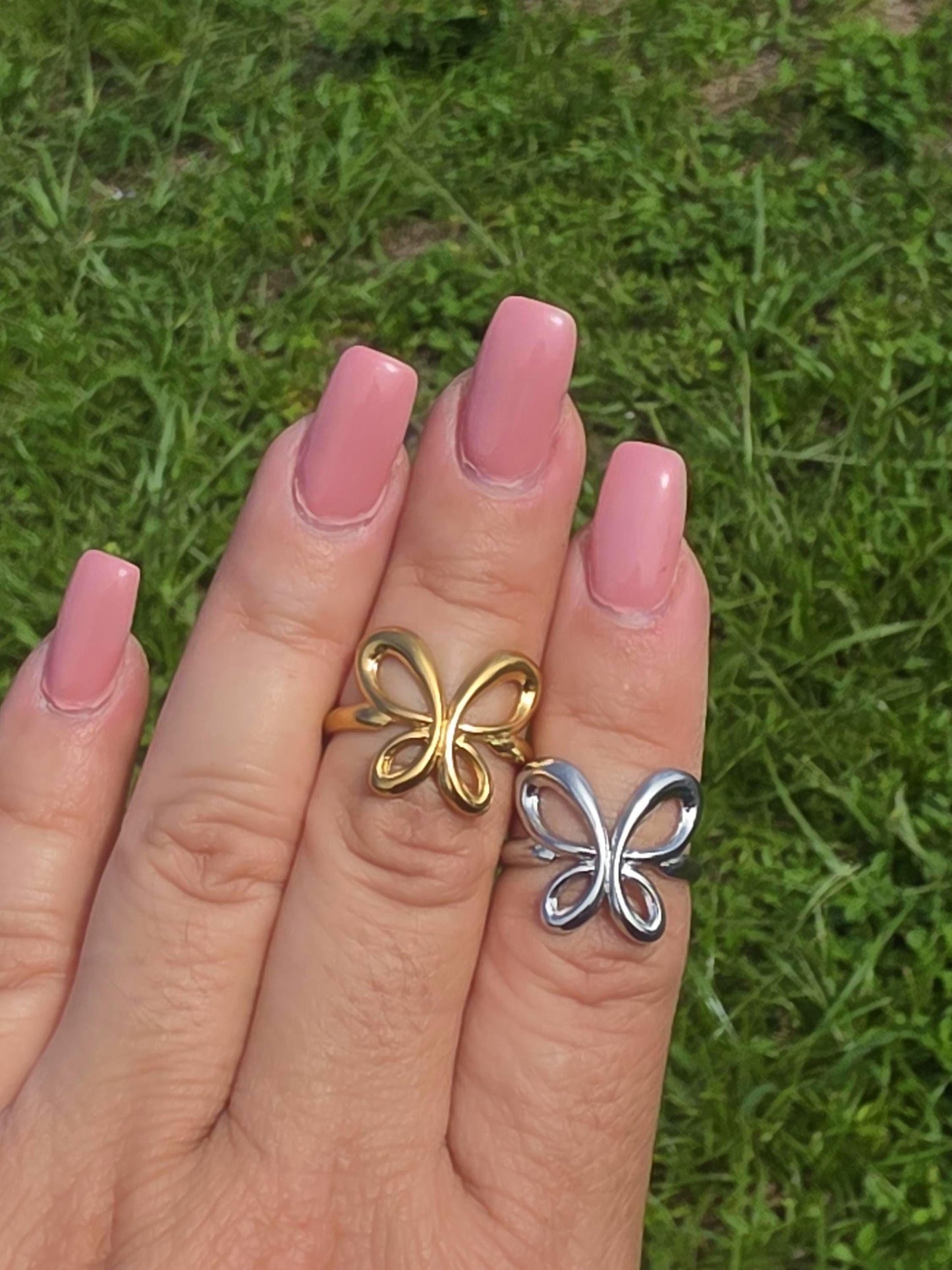 Outline Butterfly Statement Ring