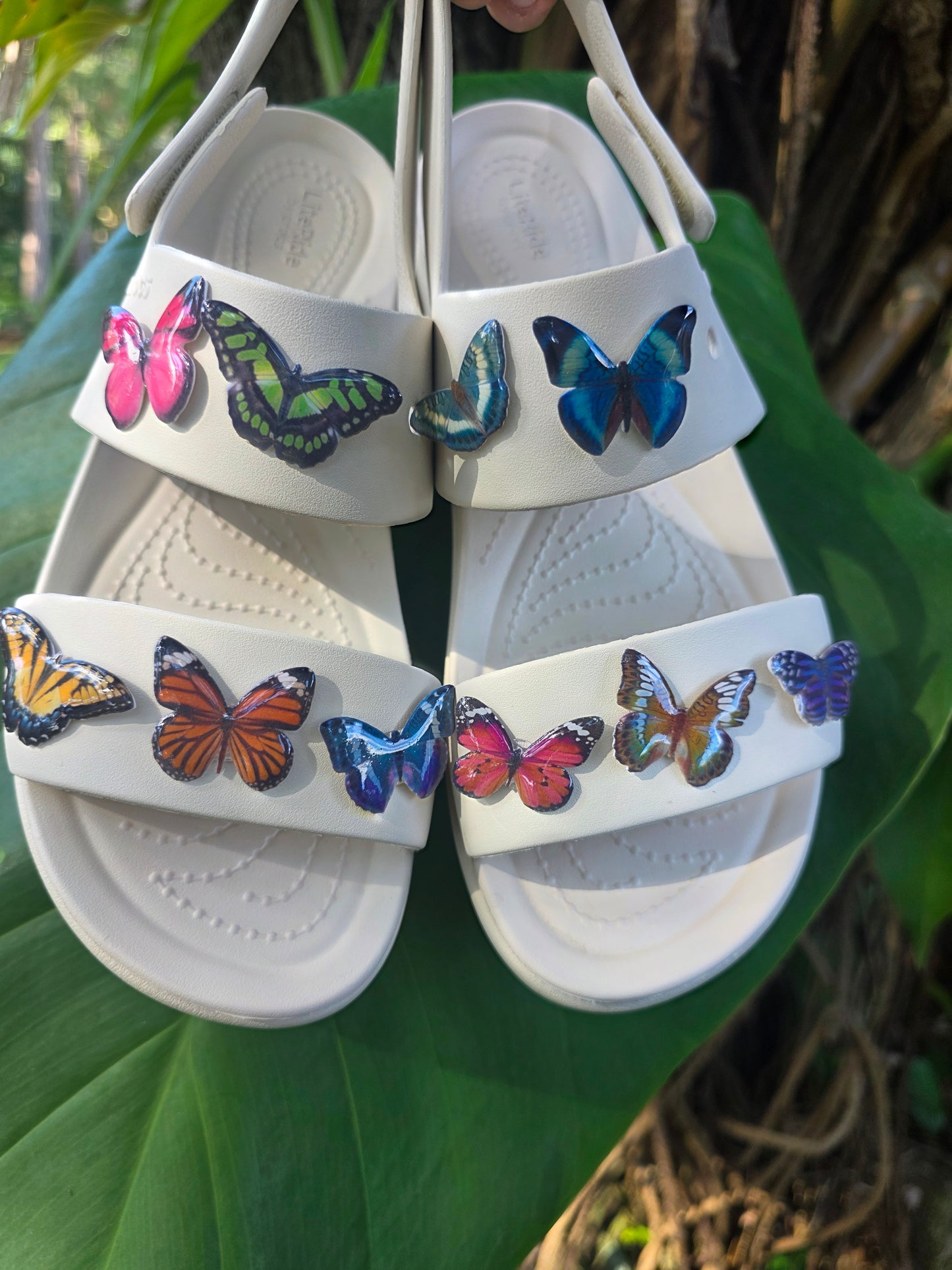 Butterfly shoe charms