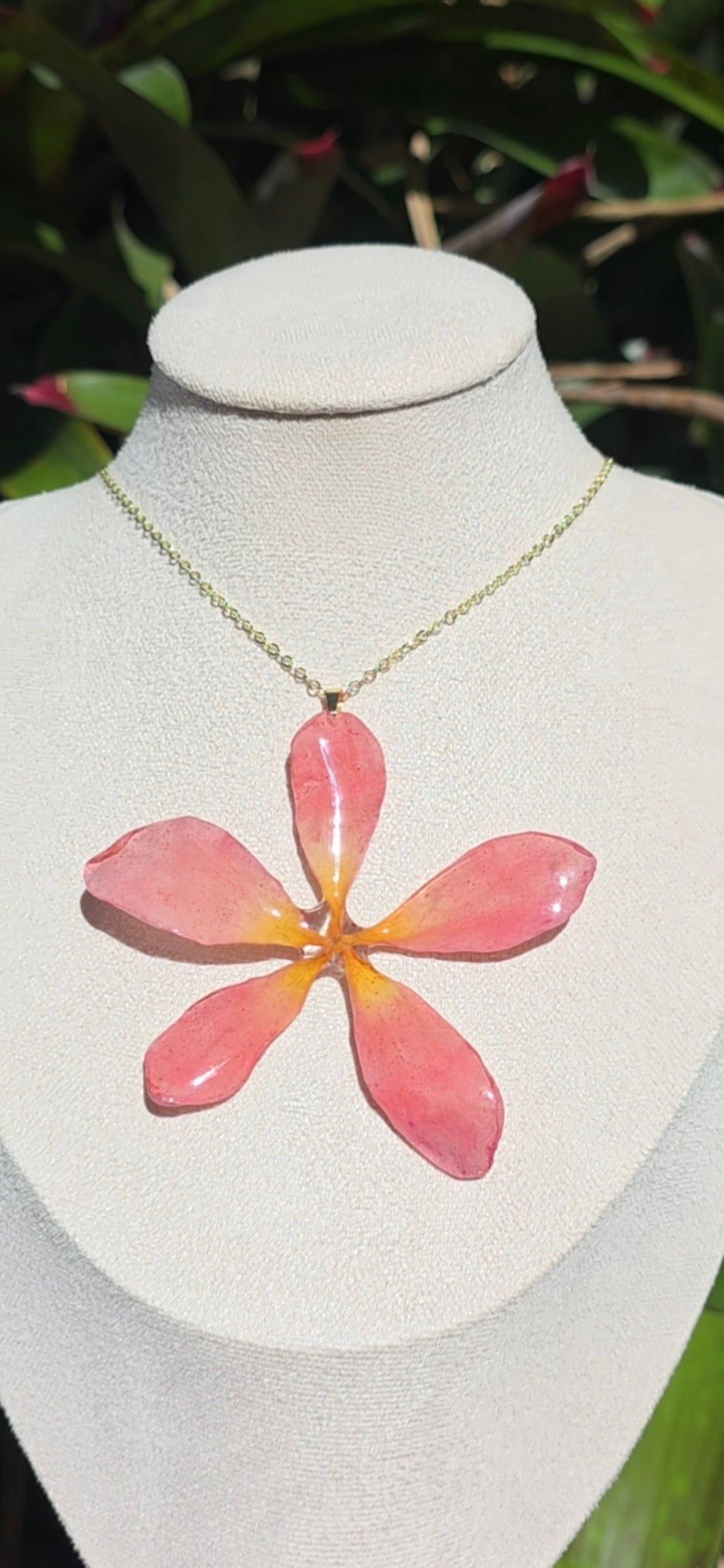 Light Pink Plumeria necklace