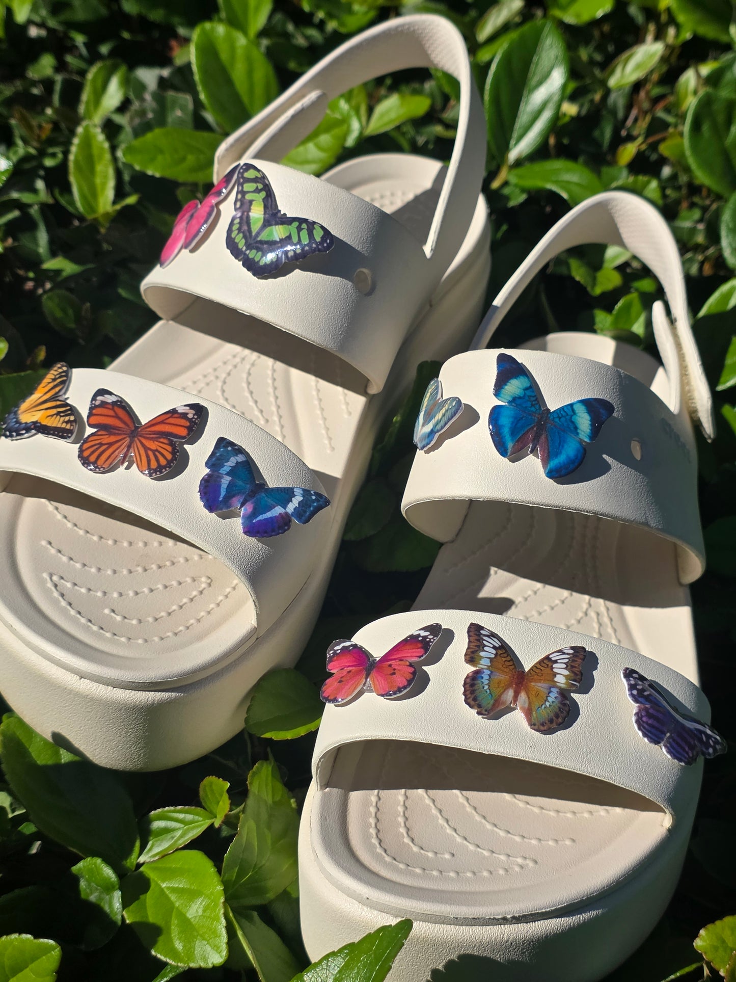 Butterfly shoe charms