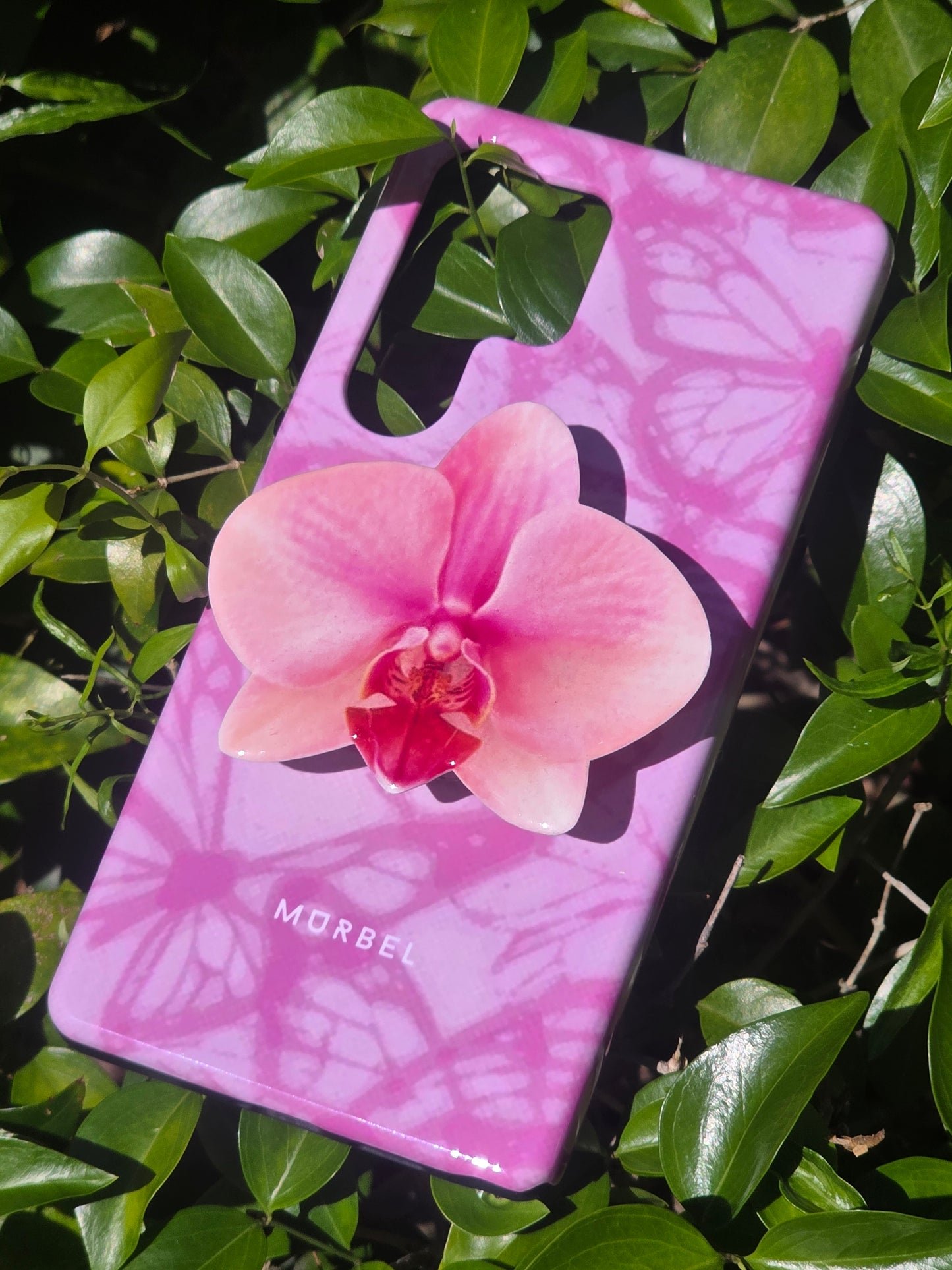 Light Pink Orchid flower phone grip