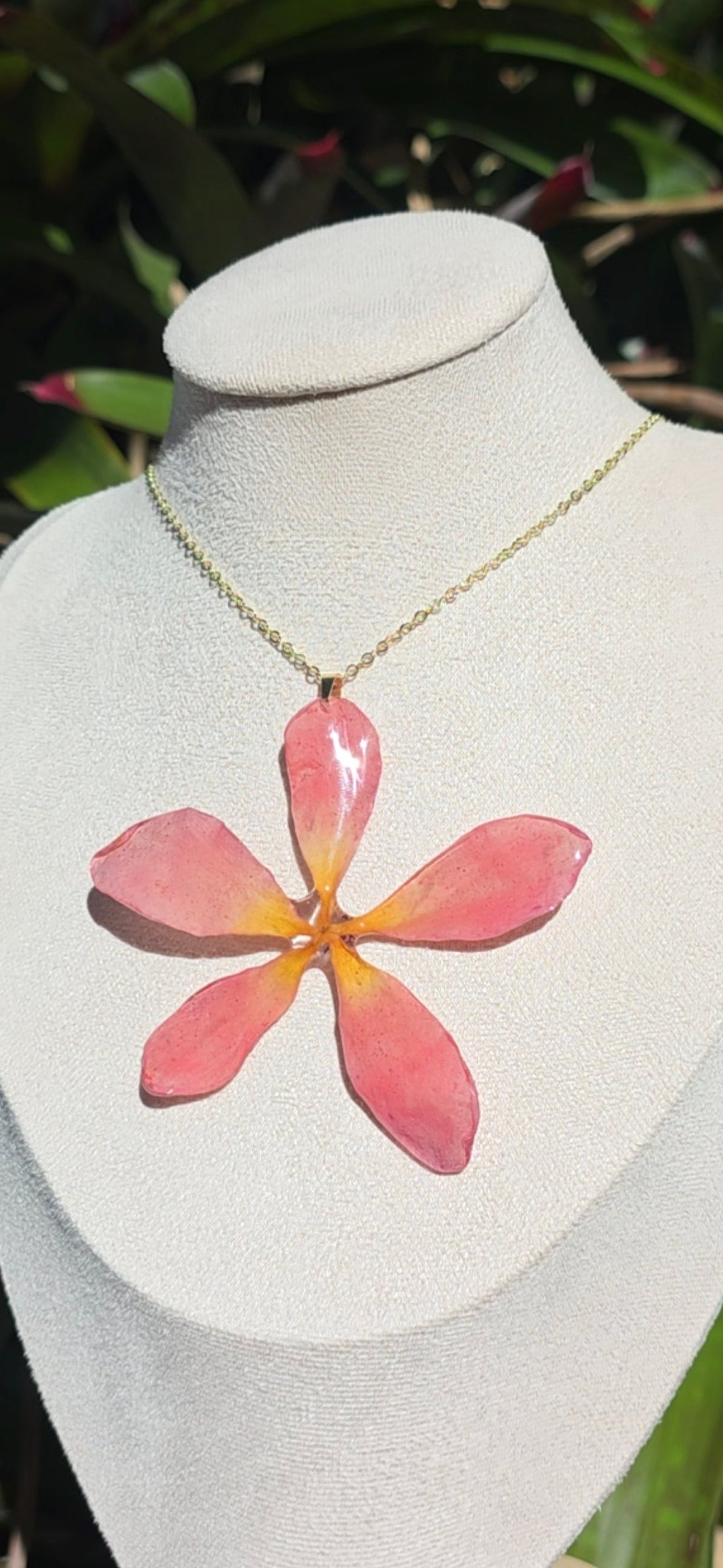 Light Pink Plumeria necklace