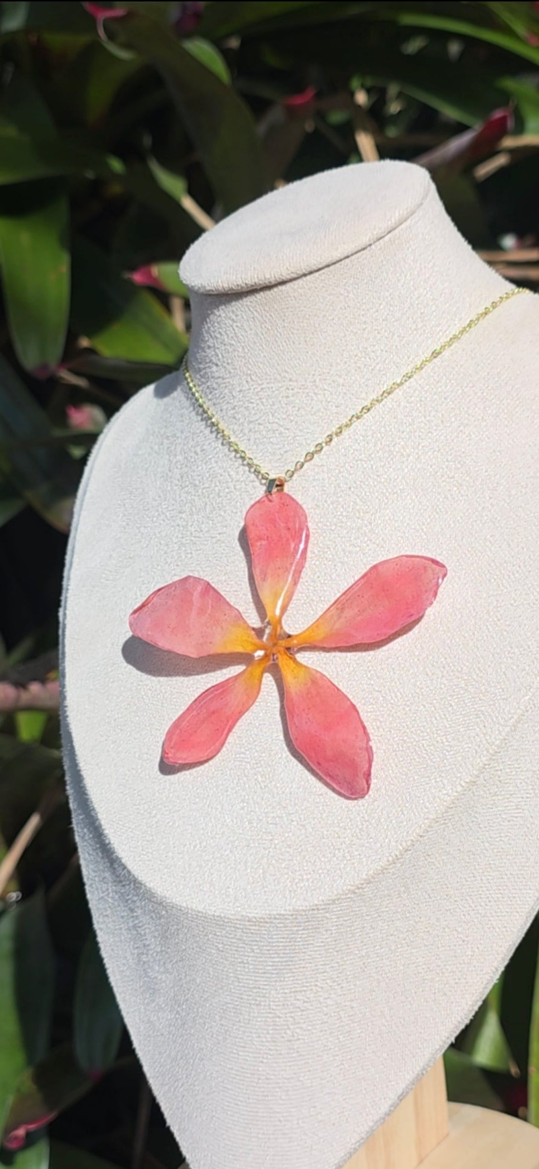 Light Pink Plumeria necklace