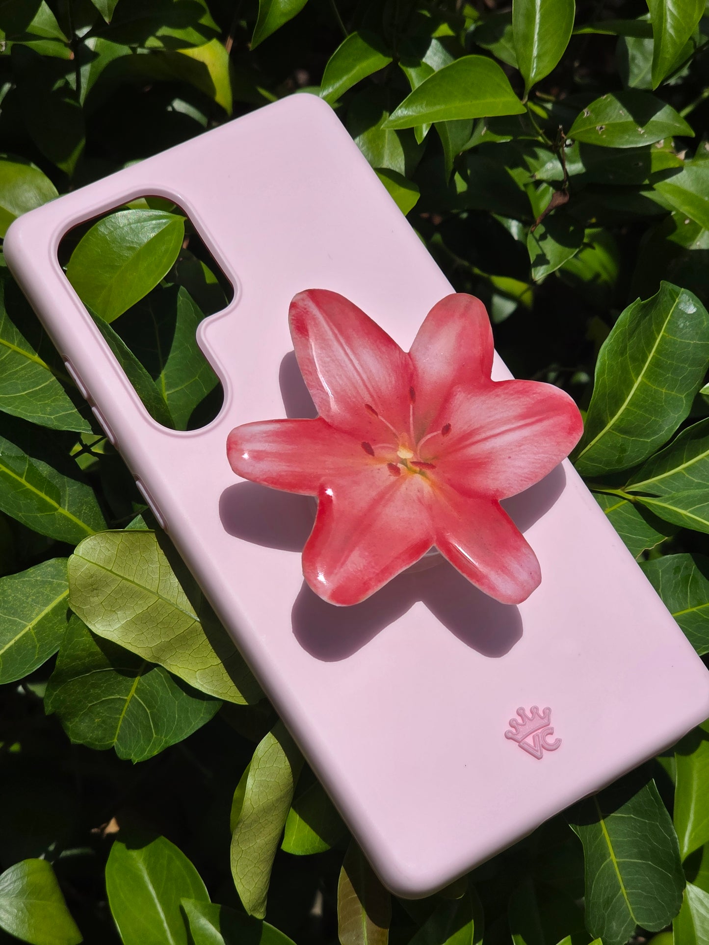 Light Pink Lily flower phone grip