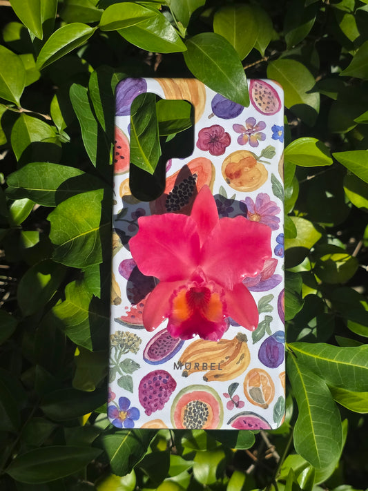 Pink Cattelya orchid flower phone grip