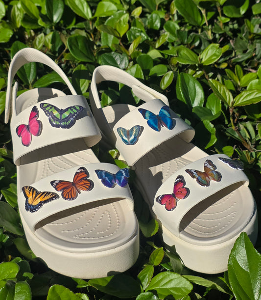 Butterfly shoe charms