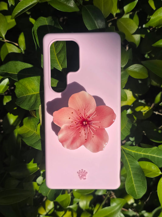 Pink Cherry Blossom flower phone grip