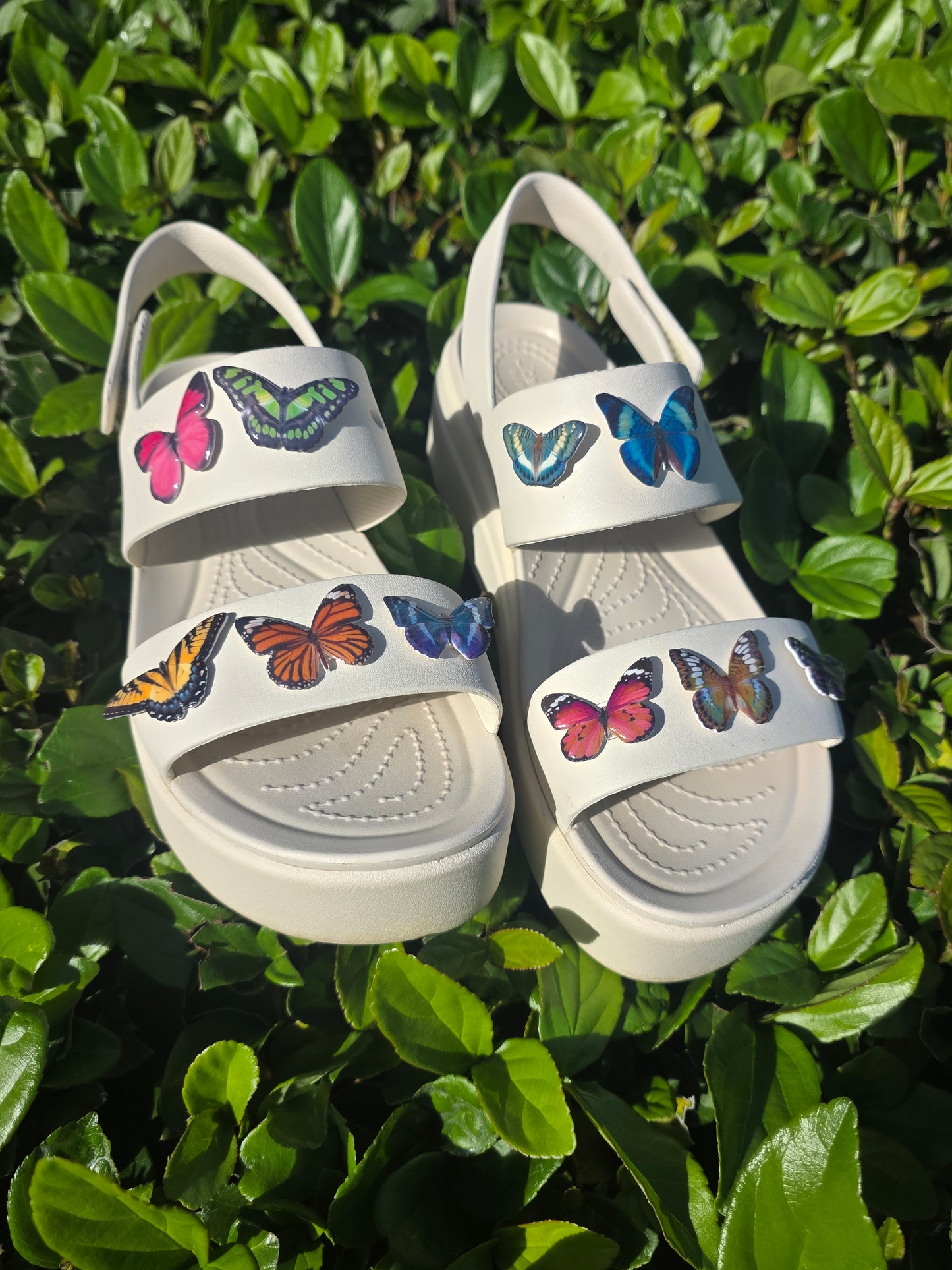 Butterfly shoe charms